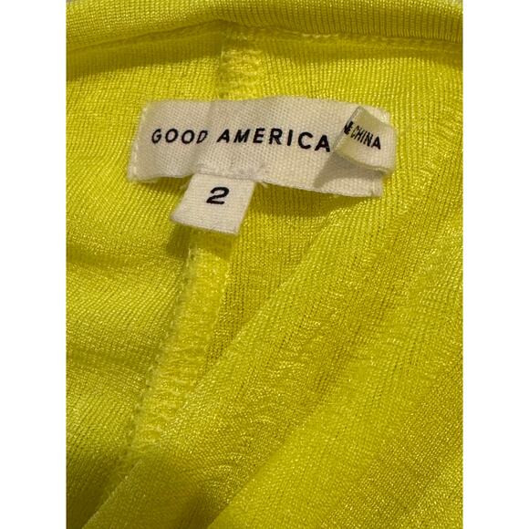 New ~ GOOD AMERICAN Shimmer High Waist Swimsuit Cover-Up Pants Size 2 / Med - Picture 8 of 8